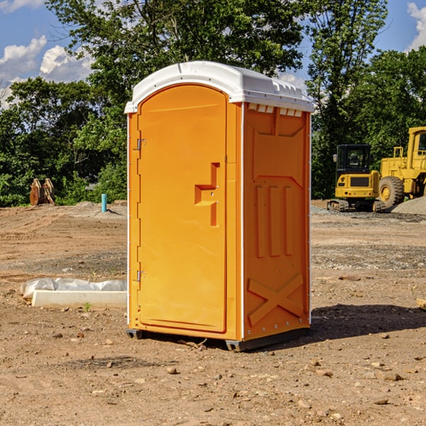 can i customize the exterior of the portable restrooms with my event logo or branding in Monroe Center